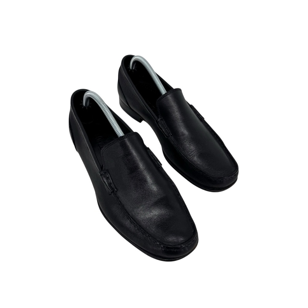 Men’s Lopez Taibo Size 8.5 Made in Argentina Black Leather Slip On Loafers